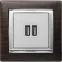 VALENA Розетка двойная USB алюминий