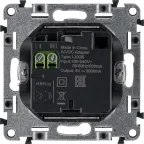 Valena LIFE Белый Зарядное устройство с 2-мя USB-разьемами тип А-тип С 240В/5В 3000мА С лицевой панелью | 753106 | Legrand