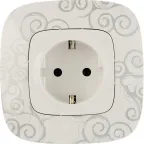 Valena ALLURE DIY Белый Розетка 1-ая с/з, безвинт.зажим | 753721 | Legrand