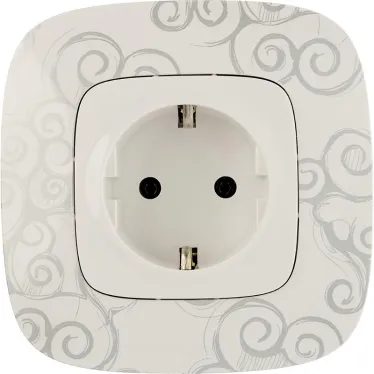 Valena ALLURE DIY Белый Розетка 1-ая с/з, безвинт.зажим | 753721 | Legrand