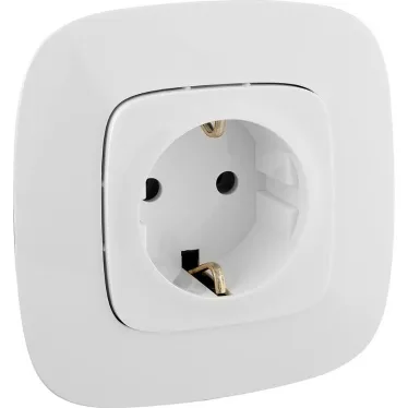 Valena ALLURE DIY Белый Розетка 1-ая с/з, безвинт.зажим | 753721 | Legrand