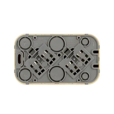 Quteo розетка двойная без заземления без шторок -16 A-250 В IP 20 - Дерево