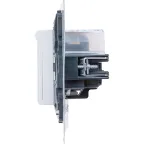 Розетка с заземлением IP44 - Legrand Etika - со шторками с защитной крышкой 16А 250В винтовые зажимы - белая