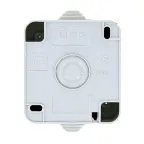 Прага Розетка 1-местная 16А с заземлением с крышкой IP44 белая с защ. штор. EKF | EKR16-029-10-440 | EKF