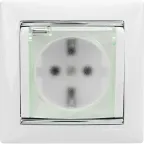 Розетка с заземлением IP44 - Legrand Valena - со шторками с защитной крышкой 16А 250В винтовые зажимы - белая