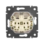 Розетка с заземлением IP44 - Legrand Valena - со шторками с защитной крышкой 16А 250В винтовые зажимы - белая