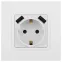 Розетка Elegance 14-4109-01М 2P+E 16A-250В, штор. с 2xUSB 5В-3А, белый матовый