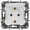 Розетка Elegance 14-2103-01М 2P+E Schuko со шторками с крышкой, 16А-250В, белый матовый