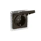 ATLASDESIGN РОЗЕТКА с заземл. со шторк. с крышкой, 16А,IP20,мех., быстрозажим. клем., МОККО