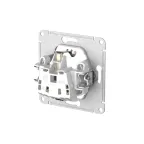 ATLASDESIGN РОЗЕТКА с заземл. со шторк. с крышкой, 16А,IP20,мех., быстрозажим. клем., МОККО