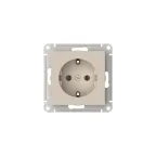 ATLASDESIGN РОЗЕТКА с заземлением, 16А, мех., быстрозажим. клем., ПЕСОЧНЫЙ