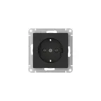 ATLASDESIGN РОЗЕТКА с заземлением, 16А, мех., быстрозажим. клем., КАРБОН