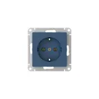 ATLASDESIGN РОЗЕТКА с заземлением, 16А, мех., быстрозажим. клем., АКВАМАРИН