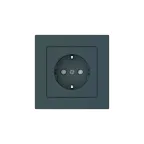 ATLASDESIGN РОЗЕТКА с заземлением со шторками, 16А, в сборе, быстрозажим. клем., ИЗУМРУД