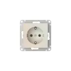 ATLASDESIGN РОЗЕТКА с заземлением, 16А, мех., быстрозажим. клем., ЖЕМЧУГ