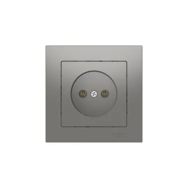ATLASDESIGN РОЗЕТКА без заземления, 16А, в сборе, быстрозажим. клем., СТАЛЬ