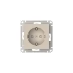 ATLASDESIGN РОЗЕТКА с заземлением со шторками, 16А, мех., быстрозажим. клем., ПЕСОЧНЫЙ