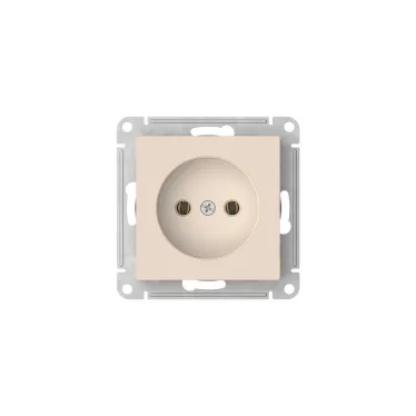 ATLASDESIGN РОЗЕТКА без заземления без шторок, 16А, мех., быстрозажим. клем., БЕЖЕВЫЙ