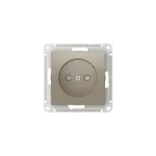 ATLASDESIGN РОЗЕТКА без заземления со шторками, 16А, мех., быстрозажим. клем., ШАМПАНЬ