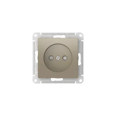 ATLASDESIGN РОЗЕТКА без заземления со шторками, 16А, мех., быстрозажим. клем., ШАМПАНЬ