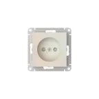 ATLASDESIGN РОЗЕТКА без заземления со шторками, 16А, мех., быстрозажим. клем., ЖЕМЧУГ