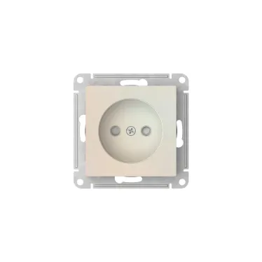 ATLASDESIGN РОЗЕТКА без заземления со шторками, 16А, мех., быстрозажим. клем., ЖЕМЧУГ