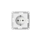 ATLASDESIGN РОЗЕТКА с заземлением, 16А, мех., быстрозажим. клем., БЕЛЫЙ
