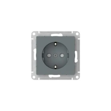 ATLASDESIGN РОЗЕТКА с заземлением со шторками, 16А, мех., быстрозажим. клем., ГРИФЕЛЬ