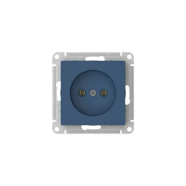 ATLASDESIGN РОЗЕТКА без заземления без шторок, 16А, мех., быстрозажим. клем., АКВАМАРИН