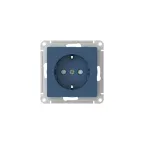 ATLASDESIGN РОЗЕТКА с заземлением со шторками, 16А, мех., быстрозажим. клем., АКВАМАРИН