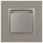Розетка Elegance 14-2103-16 2P+E Schuko со шторками с крышкой, 16А-250В, титан