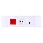 Розетка с заземлением - Legrand Etika - со шторками 16А 250В винтовые зажимы - красный