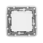 Etika Белый Розетка с заземлением, автозажимные клеммы, IP44 | 672232 | Legrand