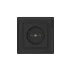 ATLASDESIGN РОЗЕТКА без заземления, 16А, в сборе, быстрозажим. клем., КАРБОН