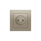 ATLASDESIGN РОЗЕТКА без заземления, 16А, в сборе, быстрозажим. клем., ШАМПАНЬ