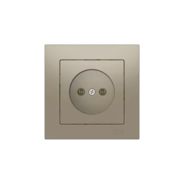 ATLASDESIGN РОЗЕТКА без заземления, 16А, в сборе, быстрозажим. клем., ШАМПАНЬ