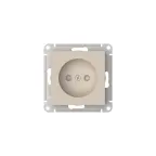 ATLASDESIGN РОЗЕТКА без заземления со шторками, 16А, мех., быстрозажим. клем., ПЕСОЧНЫЙ