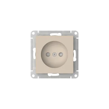 ATLASDESIGN РОЗЕТКА без заземления со шторками, 16А, мех., быстрозажим. клем., ПЕСОЧНЫЙ