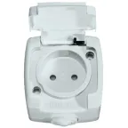 РОНДО О/У Белый Розетка с/з с защитными шторками 16А, IP44 | RA16-112B-BI | Schneider Electric