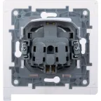 Розетка с заземлением IP44 - Legrand Etika - со шторками с защитной крышкой 16А 250В винтовые зажимы - алюминий