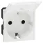 Розетка Mosaic 2M 2P+Т нем.ст. с крышкой IP41 антибактер. | 077219 | Legrand