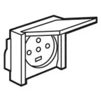 Plexo Серый Розетка с/з с крышкой 3К+N+З 20А 400В винт. зажим IP44 | 055708 | Legrand