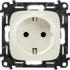 Valena ALLURE DIY Белый Розетка 1-ая с/з, винт.зажим | 753725 | Legrand