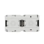 Quteo Серый Розетка 2-я с заземлением со шторками IP44 | 782353 | Legrand