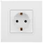 Розетка Elegance 14-2101-01М 2P+E Schuko, 16А-250В, белый матовый