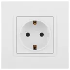 Розетка Elegance 14-2101-01М 2P+E Schuko, 16А-250В, белый матовый
