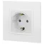 Розетка Elegance 14-2101-01М 2P+E Schuko, 16А-250В, белый матовый