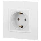 Розетка Elegance 14-2101-01М 2P+E Schuko, 16А-250В, белый матовый