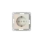 ATLASDESIGN РОЗЕТКА с заземлением со шторками, 16А, мех., быстрозажим. клем., ЖЕМЧУГ