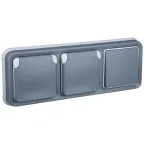 Plexo Серый Розетка с/з с крышкой винтовой зажим IP55 | 069571 | Legrand
